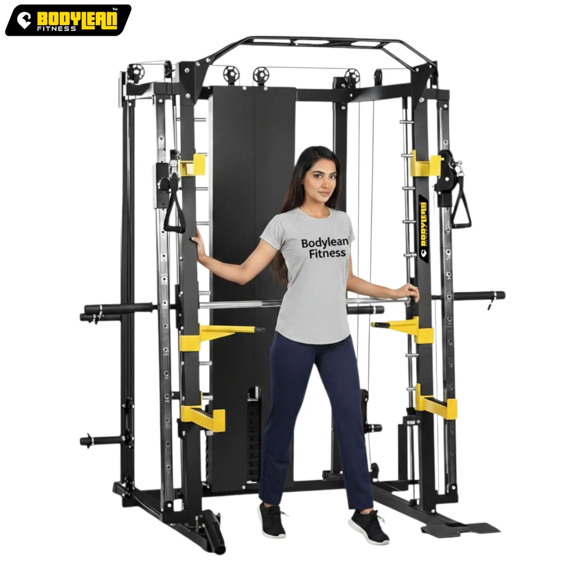 Smith Machine Multi Gym Power Squat Rack Functional Trainer With