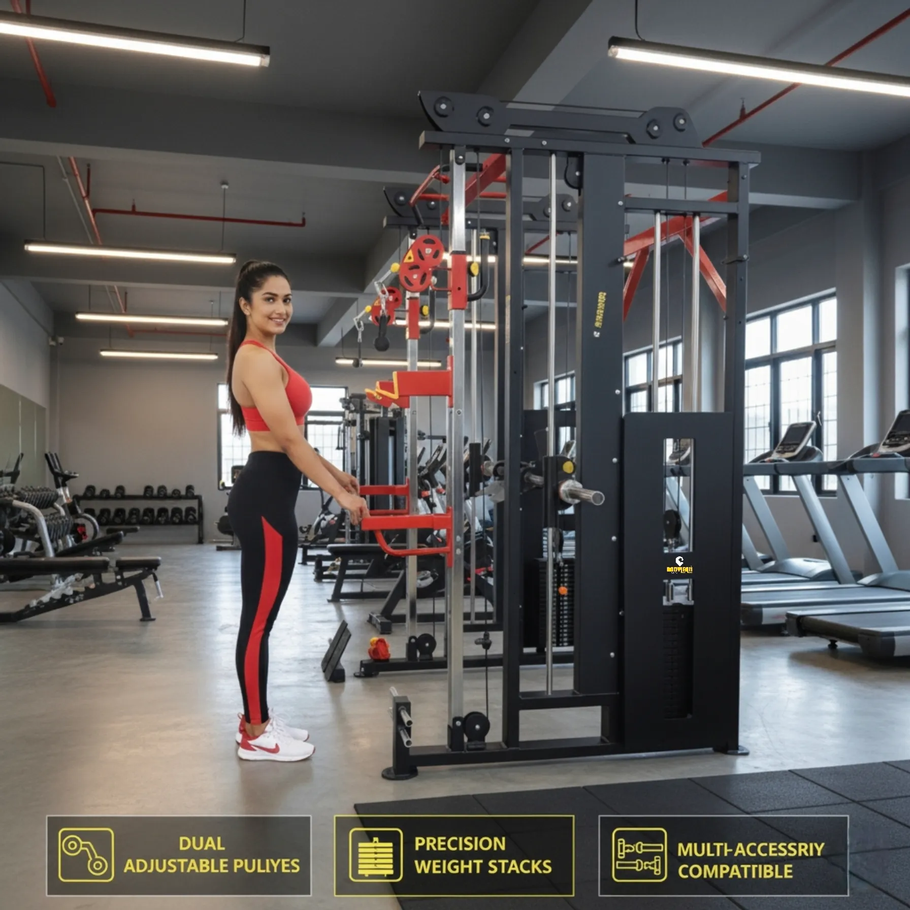 ウエイトトレーニング Smith and Cross over Smith Machine With Cable