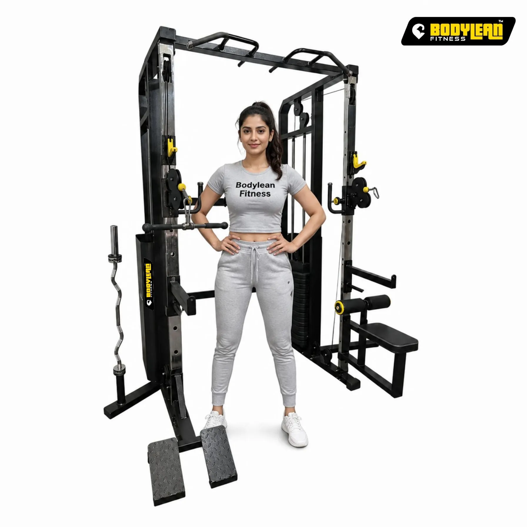 Functional Trainer With Fibre Weight Stack Commercial Gym Machine