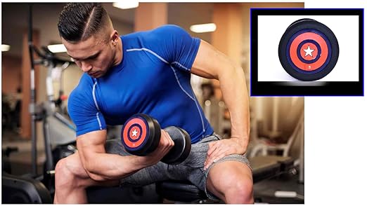 Bouncer Dumbbells Set (Captain America) Anti-Skid Rubber