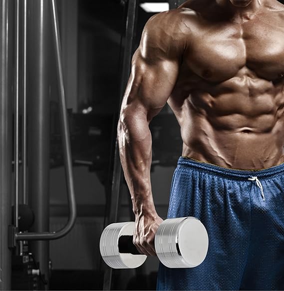 Chrome Dumbbells Set Anti-Skid Chrome Dumbbells for Commercial