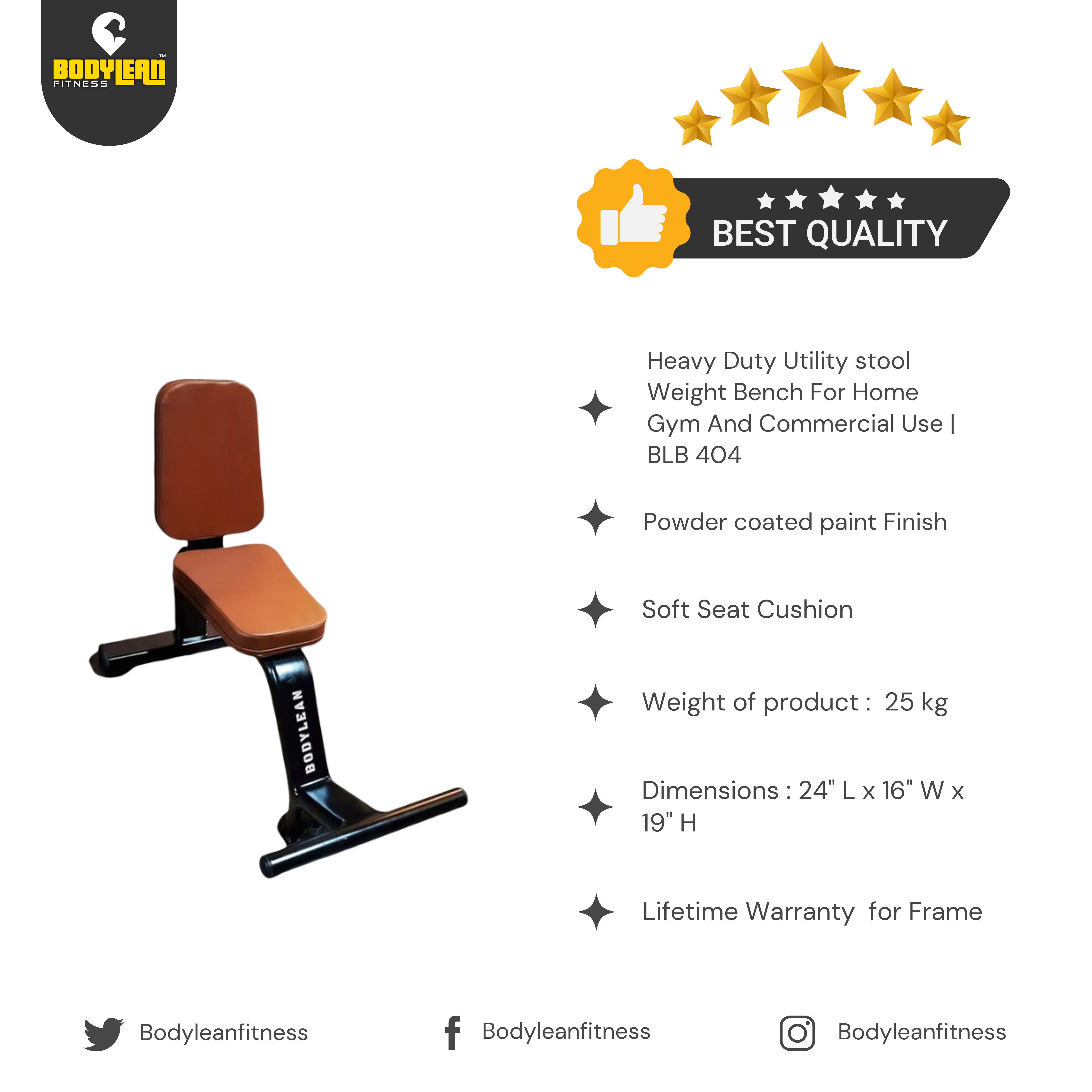 Heavy Duty Utility Stool Weight Bench For Home Gym And Commercial