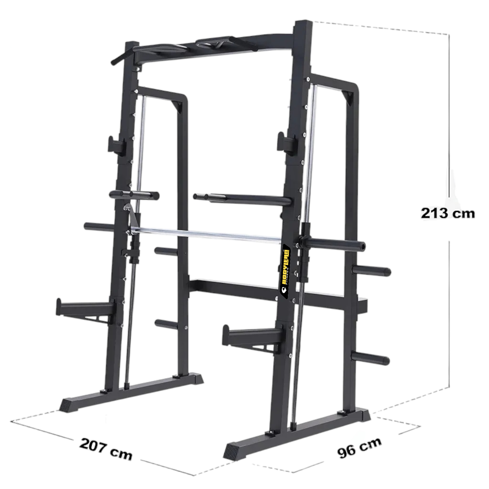 Half Rack Smith Machine With Pull-Up Bar Guided Barbell BFS
