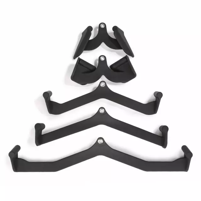 Mag Handle Set of 5, LAT Pull Down Bars Cable Machine Attachment