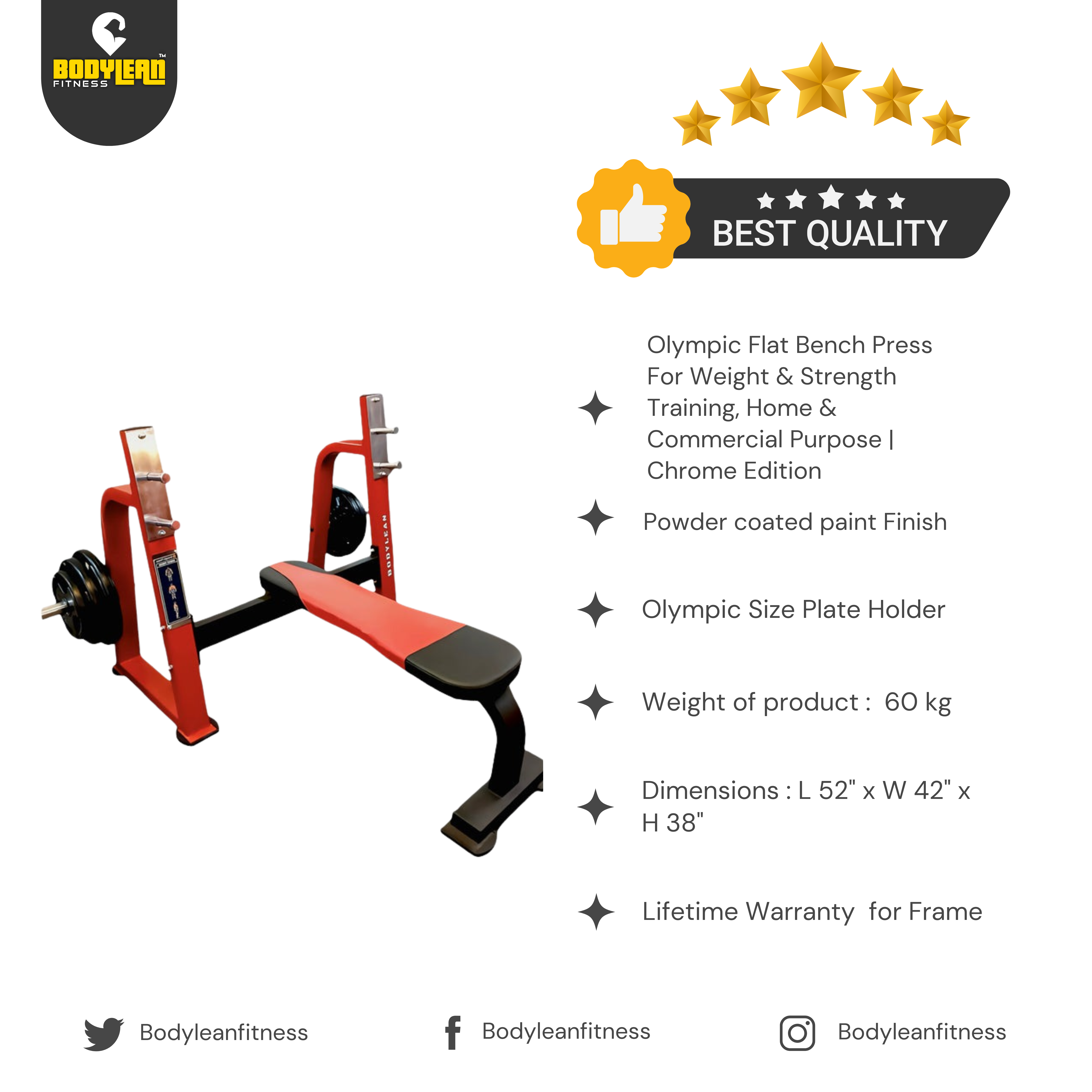 Olympic Flat Bench Press for Chest, Triceps Shoulder Strength