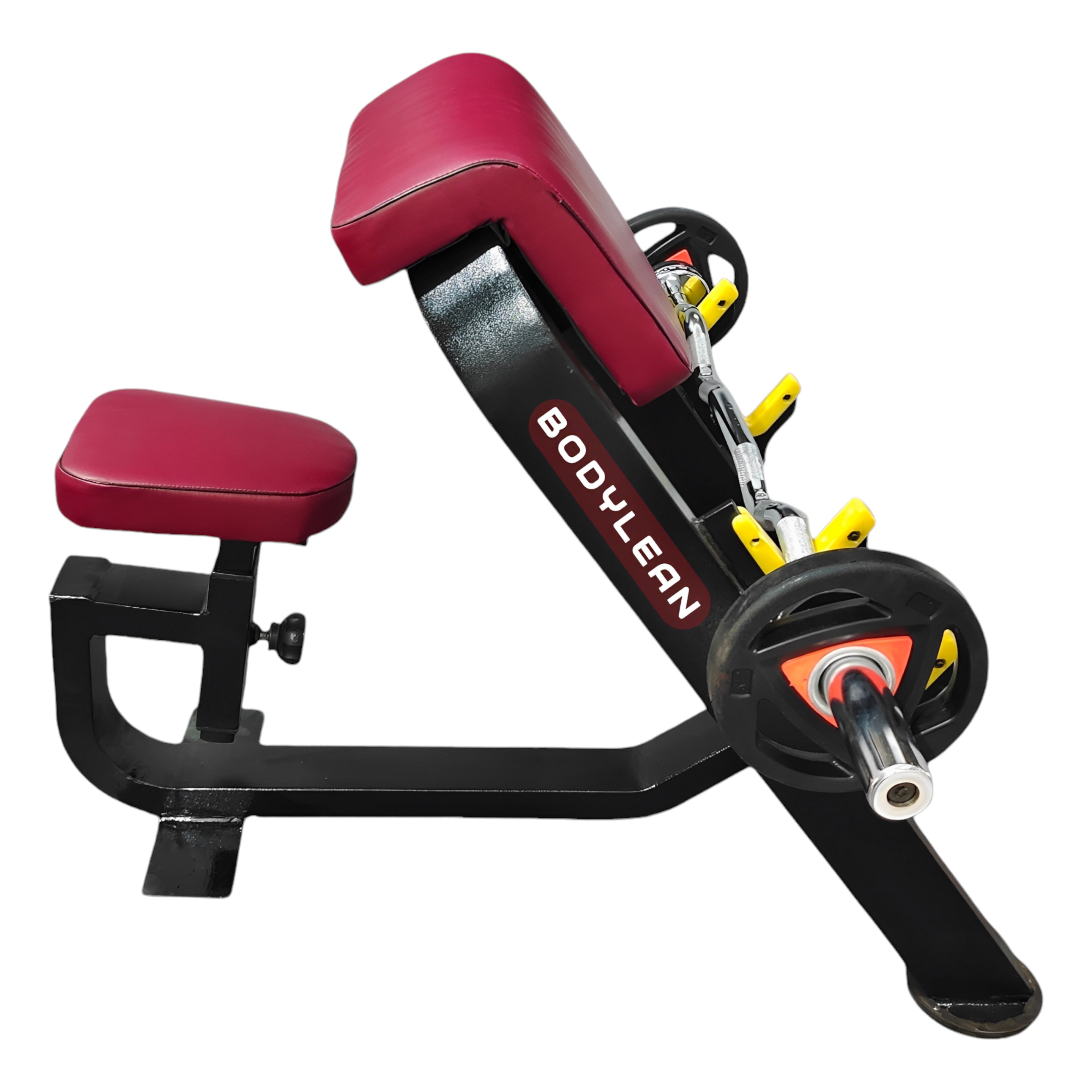 Preacher Curl Bench with Olympic rod Holder, Bicep Curl, Forearm