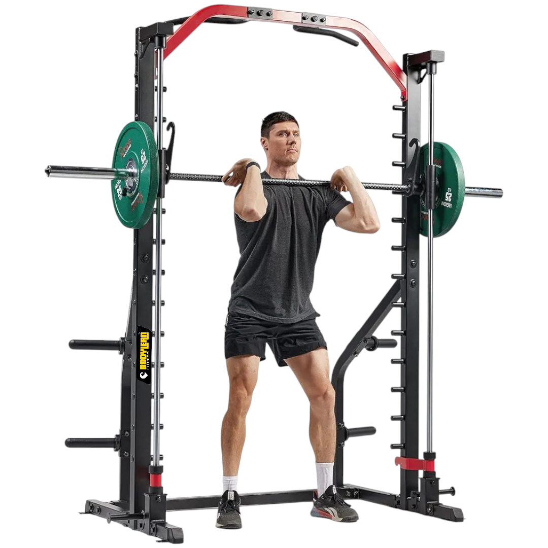 Smith Machine Squat Cage Rack With Pull-Up Bar Spotter Blocks