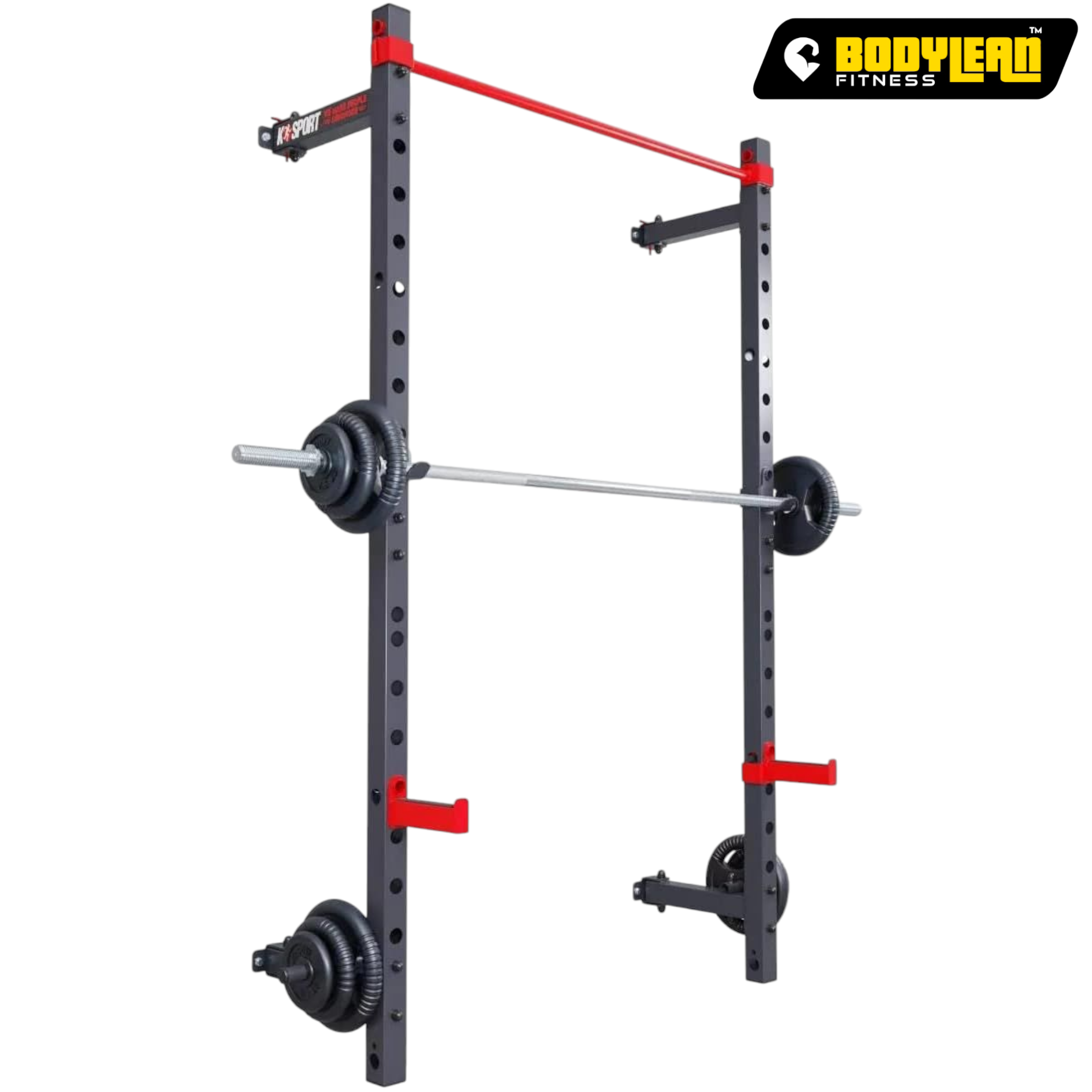 Wall Rack Squat Rack with Pull-Up Bar for Wall Mounting up to 225