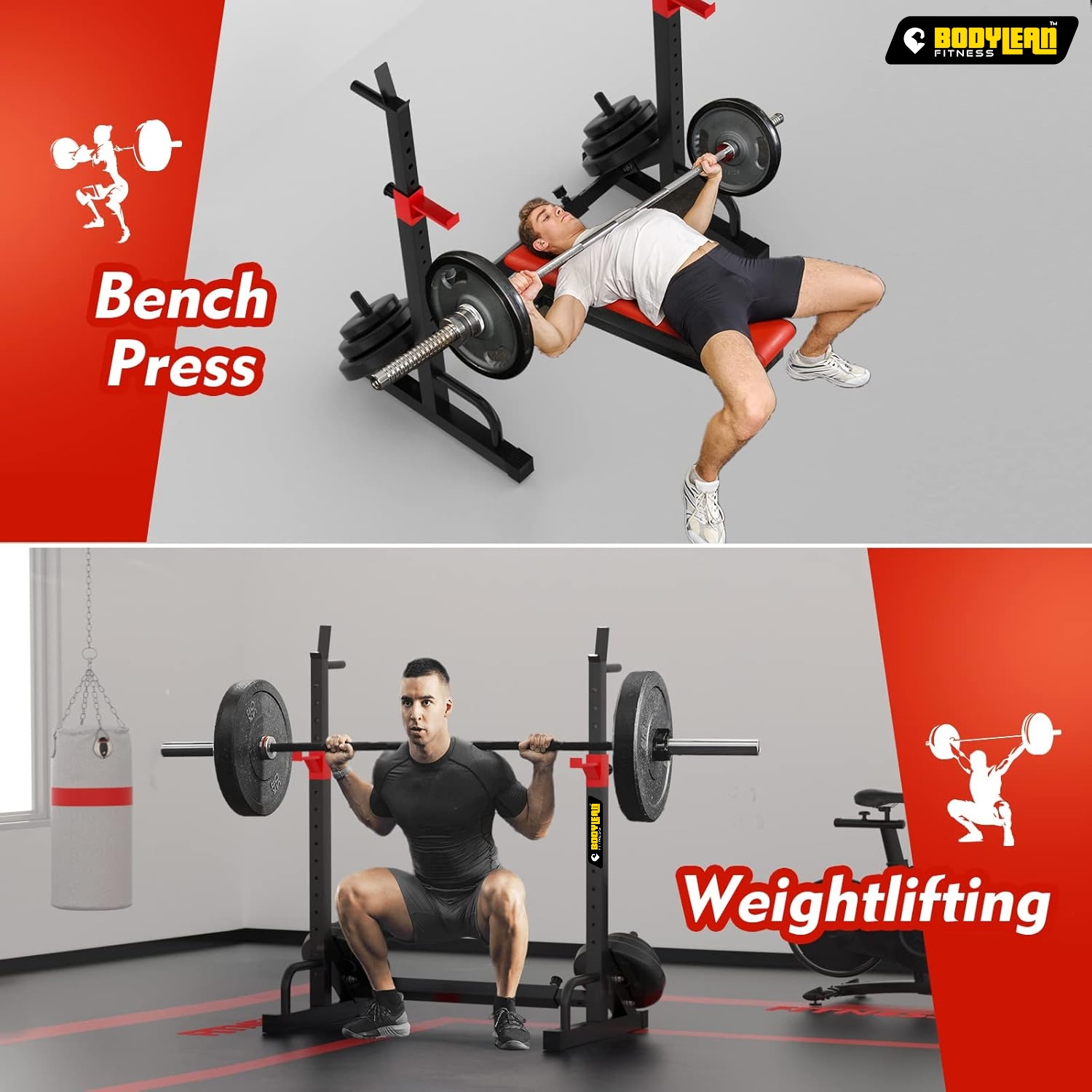 weightlifting multi purpose bench and squat rack