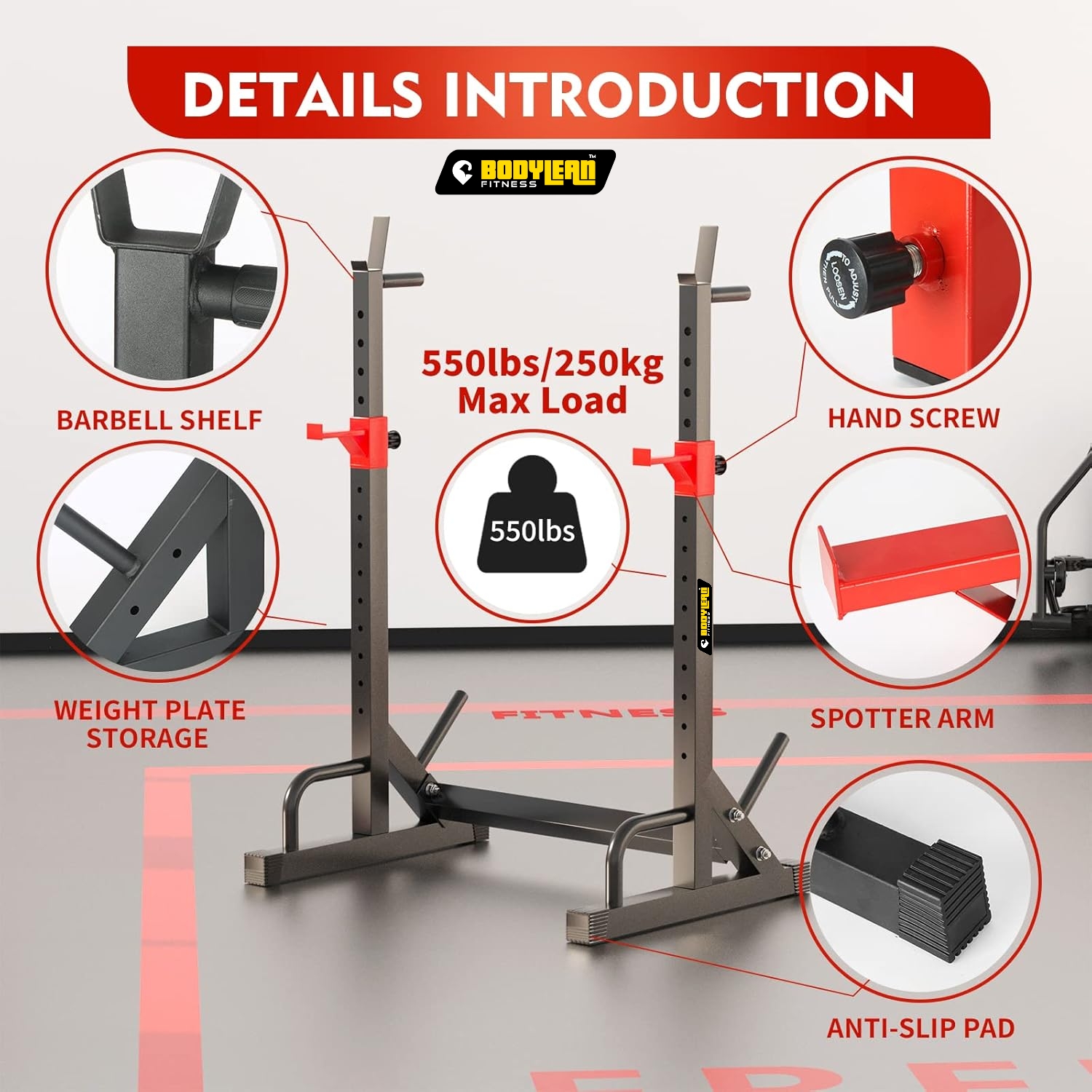 Squat Rack Barbell Rack With Bench Press Multi-Function