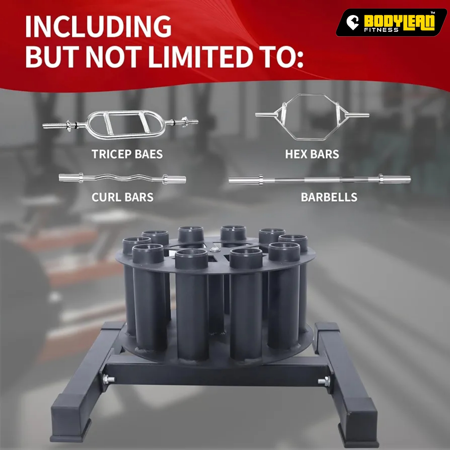 Dumbbell Rack Curl Bar Storage Adjustable Curl Bar Holder Weighted