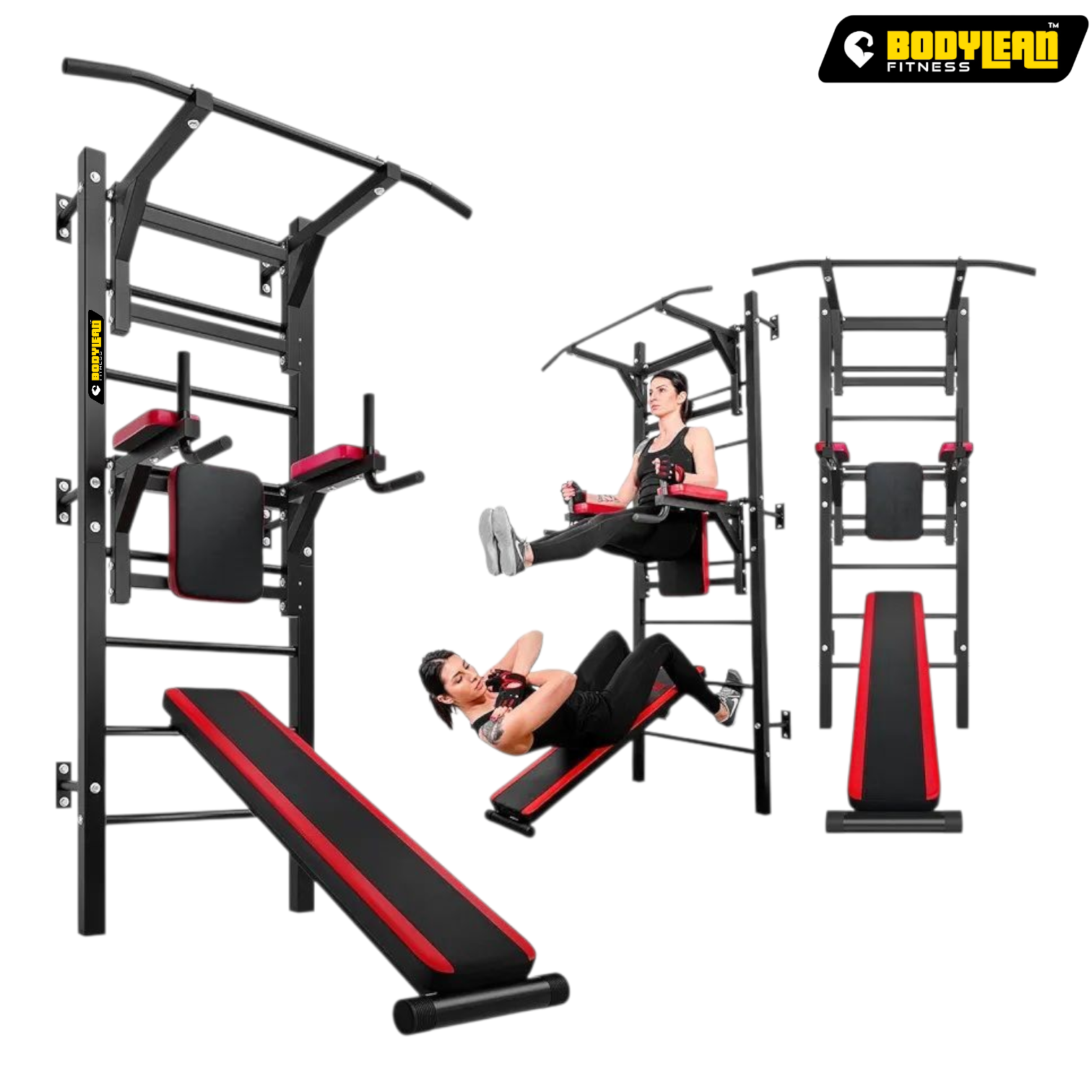 Multifunctional Wall Bars With Pull Up Bar Sit Up Bench Heavy Duty Home  Gym Station Targets Back, Shoulders, Arms, Abs Core
