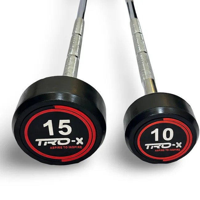 Weight Bar With Fixed Weight Heads Weight Lifting Gym Rod Straight