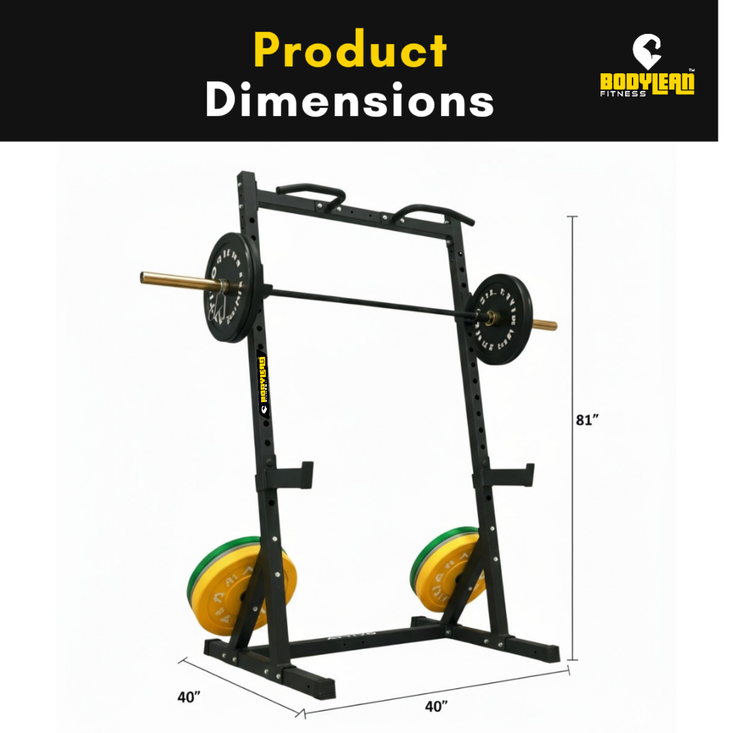 Half Power Rack Home Gym Squat Rack Half Cage With Pull Up Bar Weight  Storage Rack Targets Chest, Back, Arms, Shoulders Legs