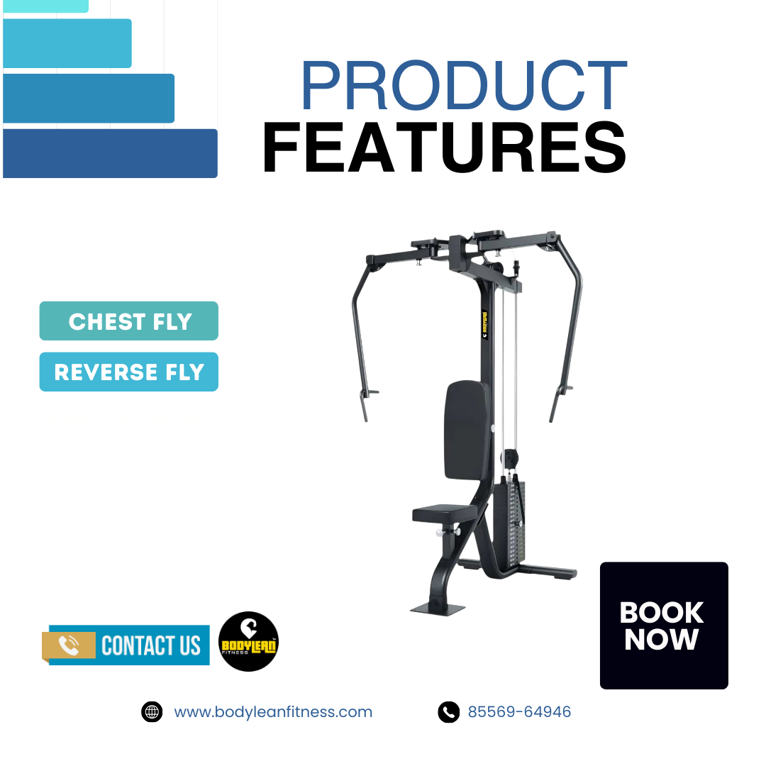 Pec Dec Rear Delt Butterfly Reverse Combo 2-in-1 Device for