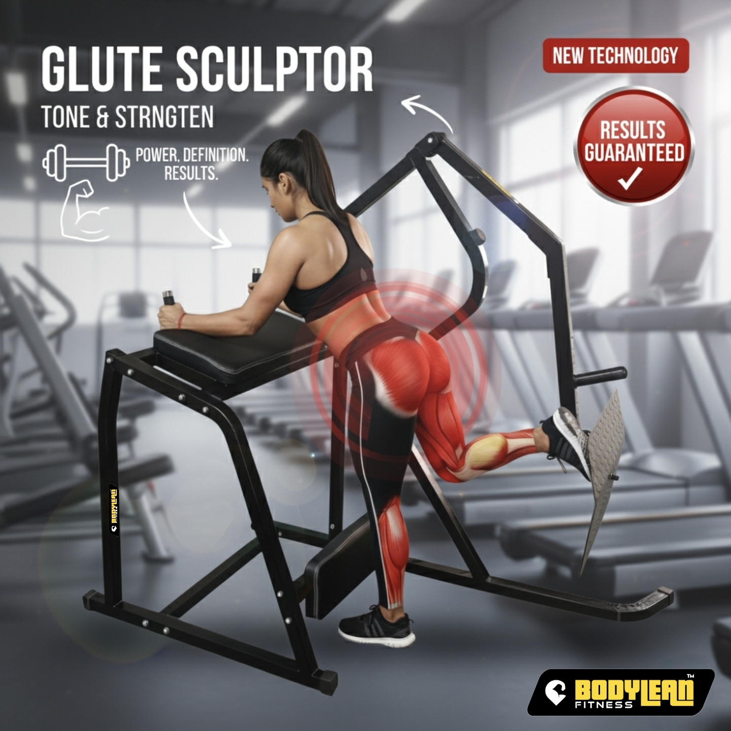 Crunch Glute Equipment Gym Fitness Total Crunch Power Rider Total