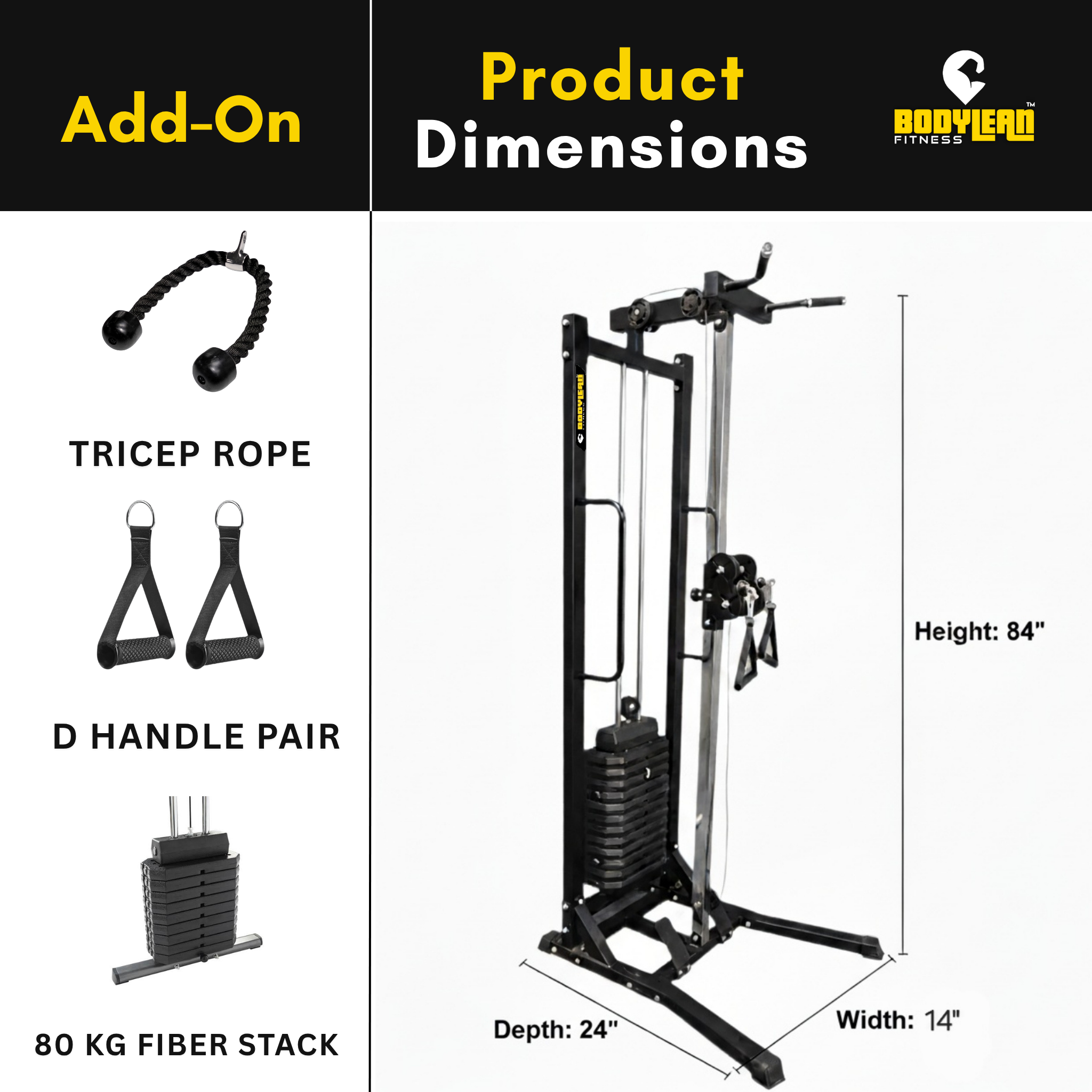 Single Weight Stack with Pull-Up Bar Dual Pulley System Home Gym  Equipment Dual Handle Cable Crossover Machine for Chest, Back, Shoulders  Arms