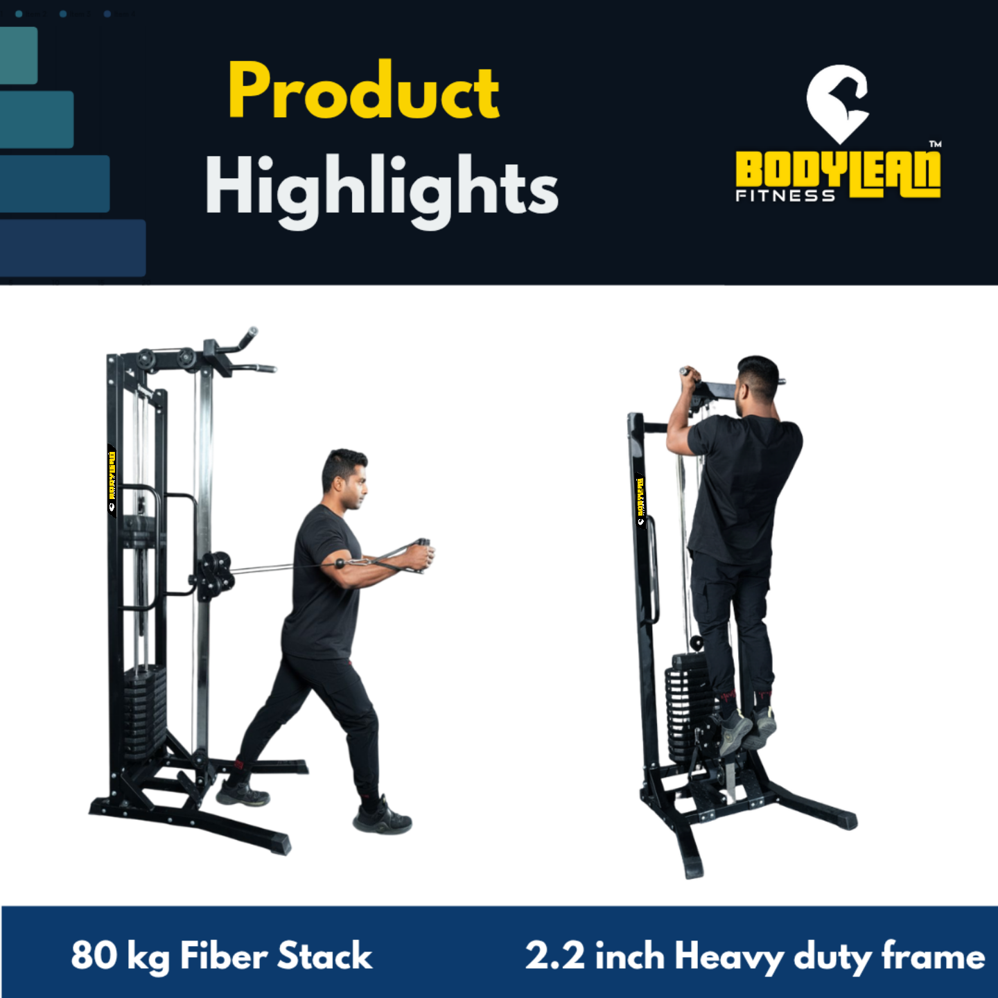 Single Weight Stack with Pull-Up Bar Dual Pulley System Home