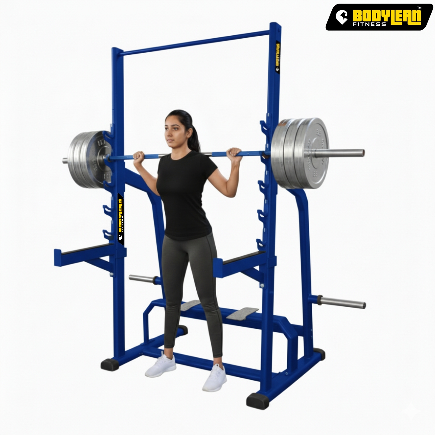 Adjustable Half Power Rack Squat Cage Full Body Strength - Main Image