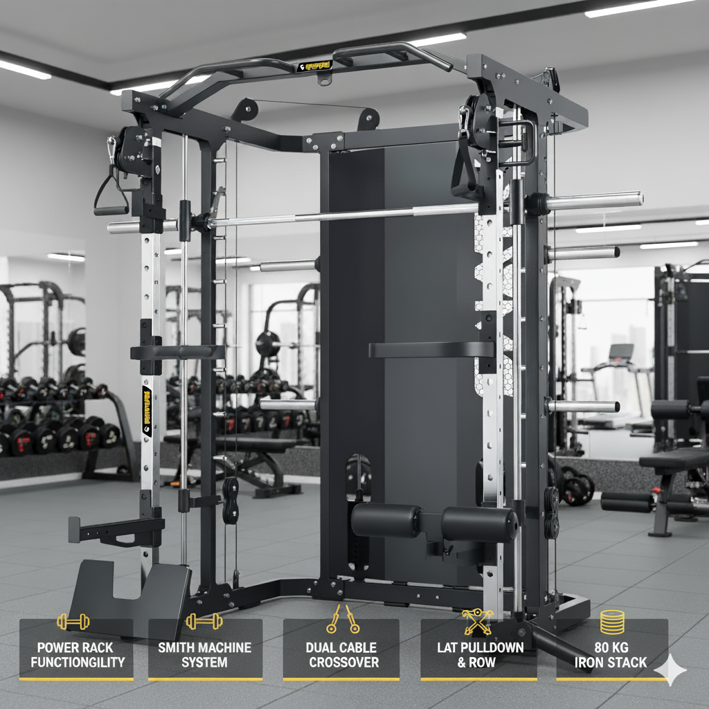 Functional Trainer with Smith Machine | All in One Gym Equipment
