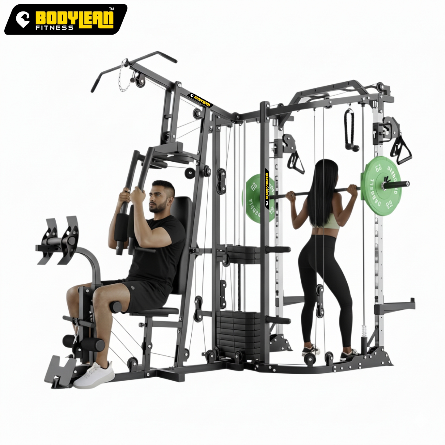 Home Gym Equipment Cable Cage Gym “Smith Machine Power Cage All-in
