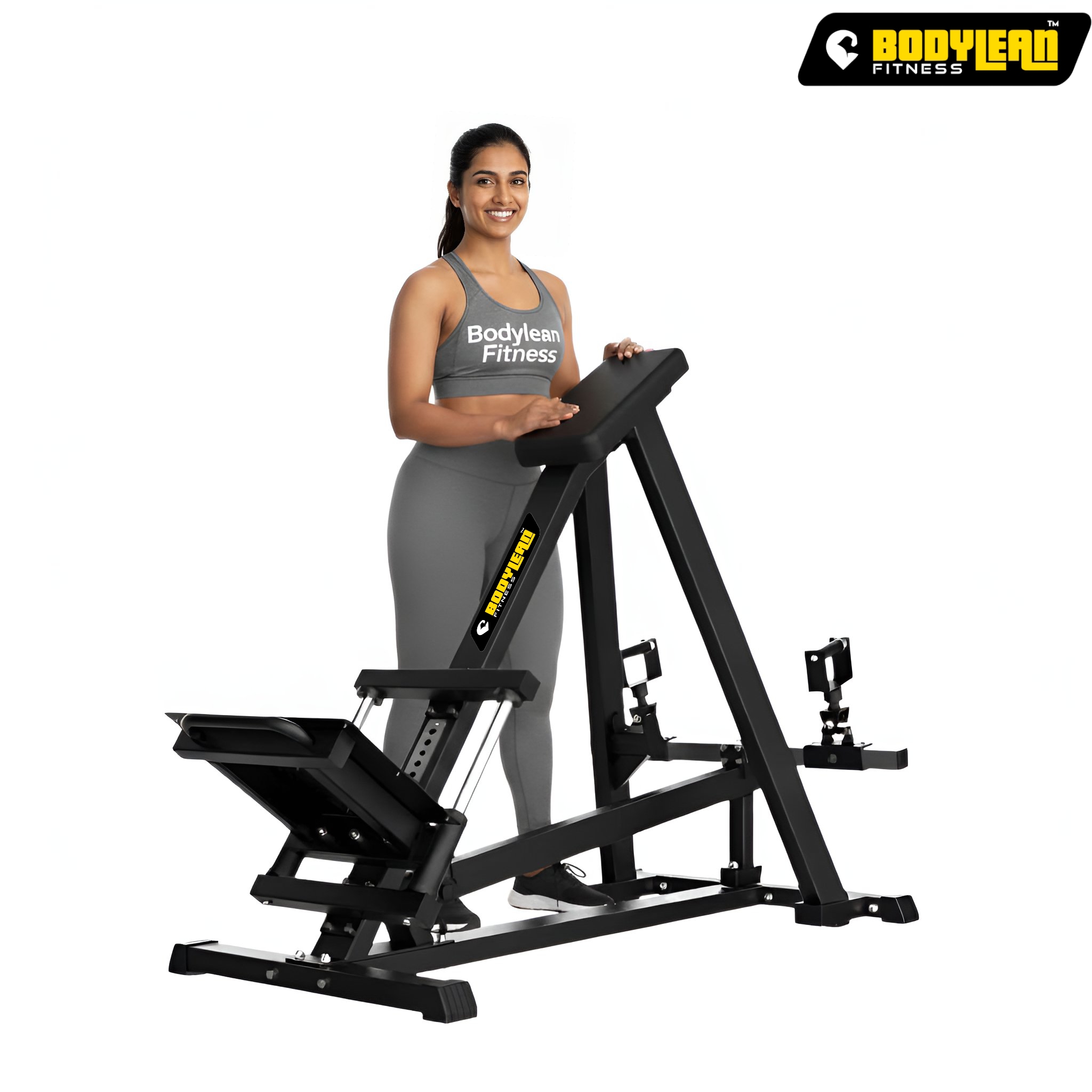 Plate Loaded T-Bar Row Machine Back Strength Trainer for Home