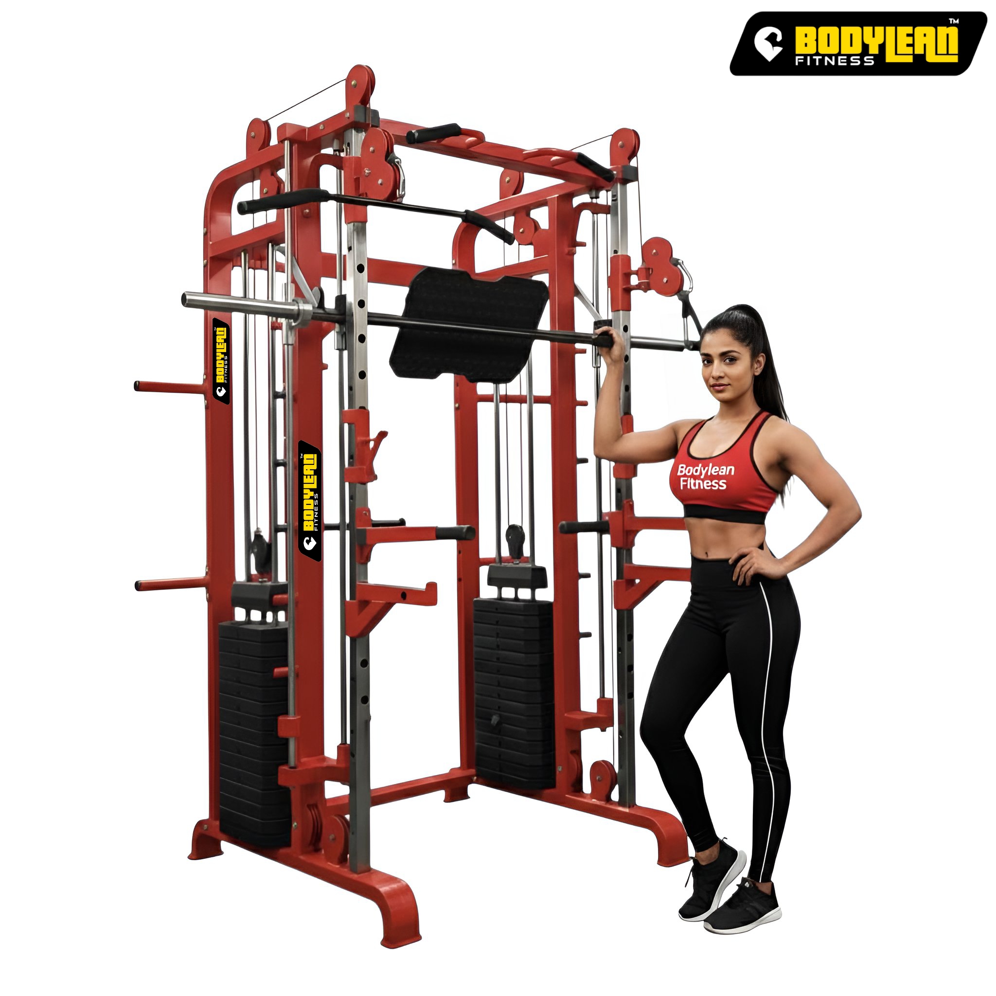 All-In-One Smith Machine Functional Trainer Dual-Side Iron