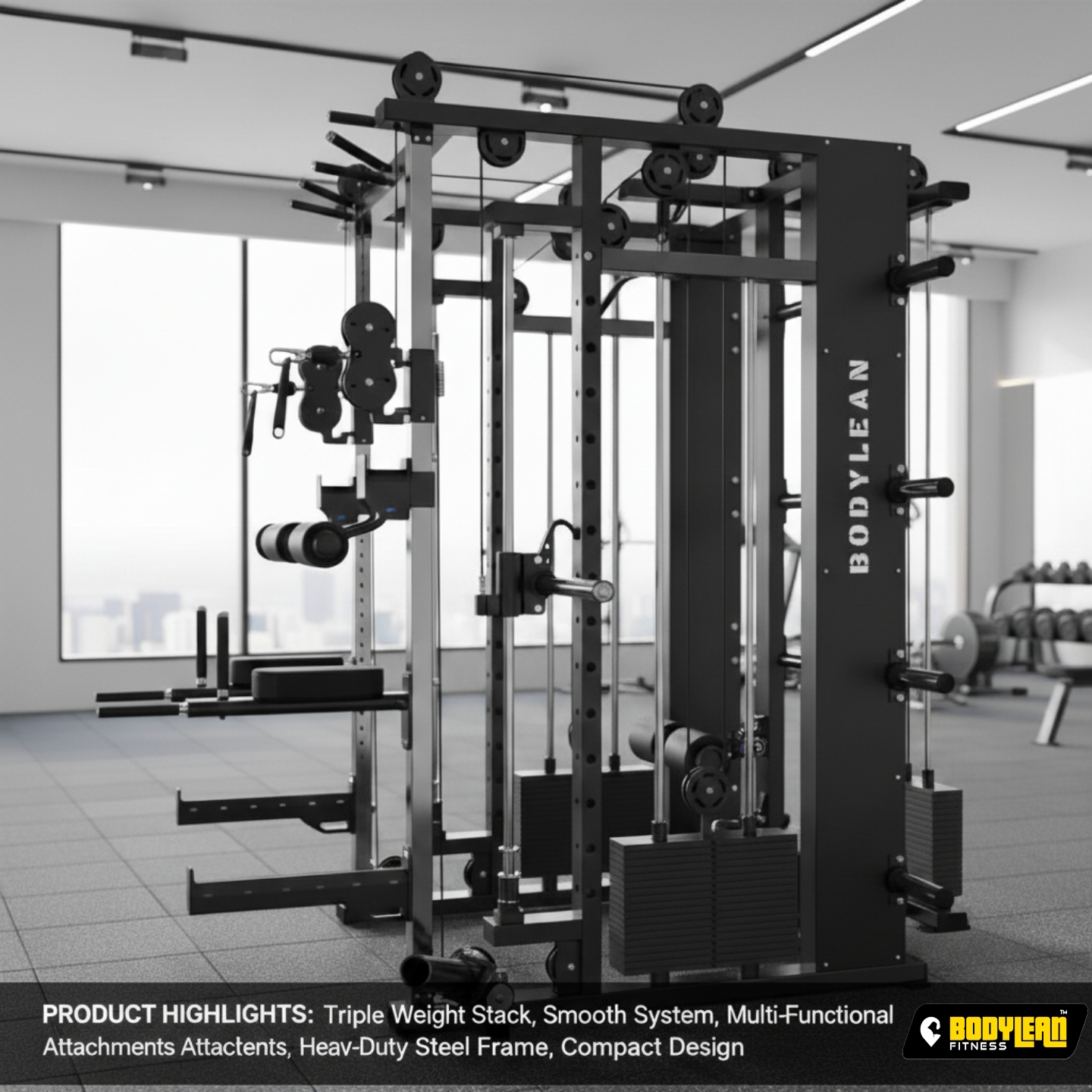 Multi Gym Functional Trainer with Smith Machine Iron Weight