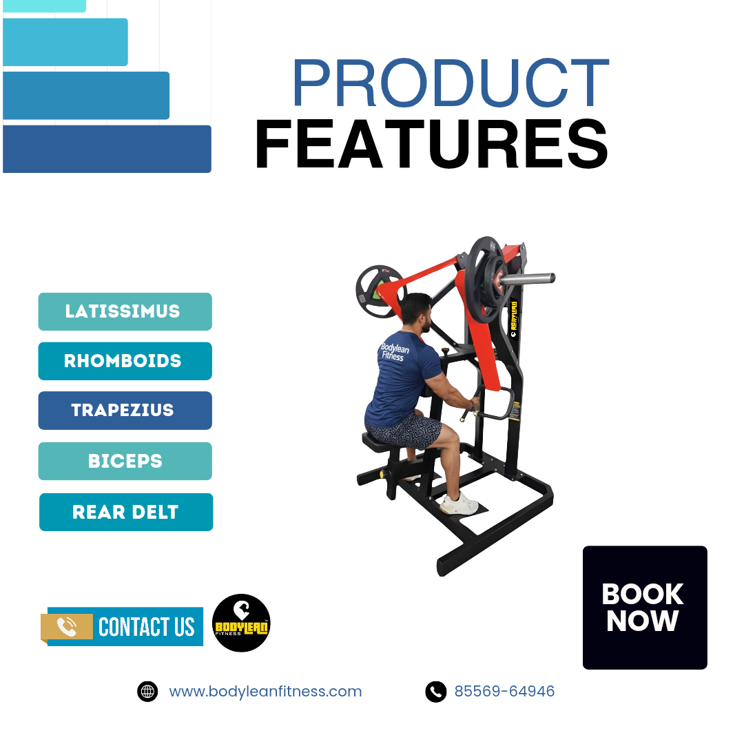 Low Row Plate Load Commercial Gym Machine Back Workout