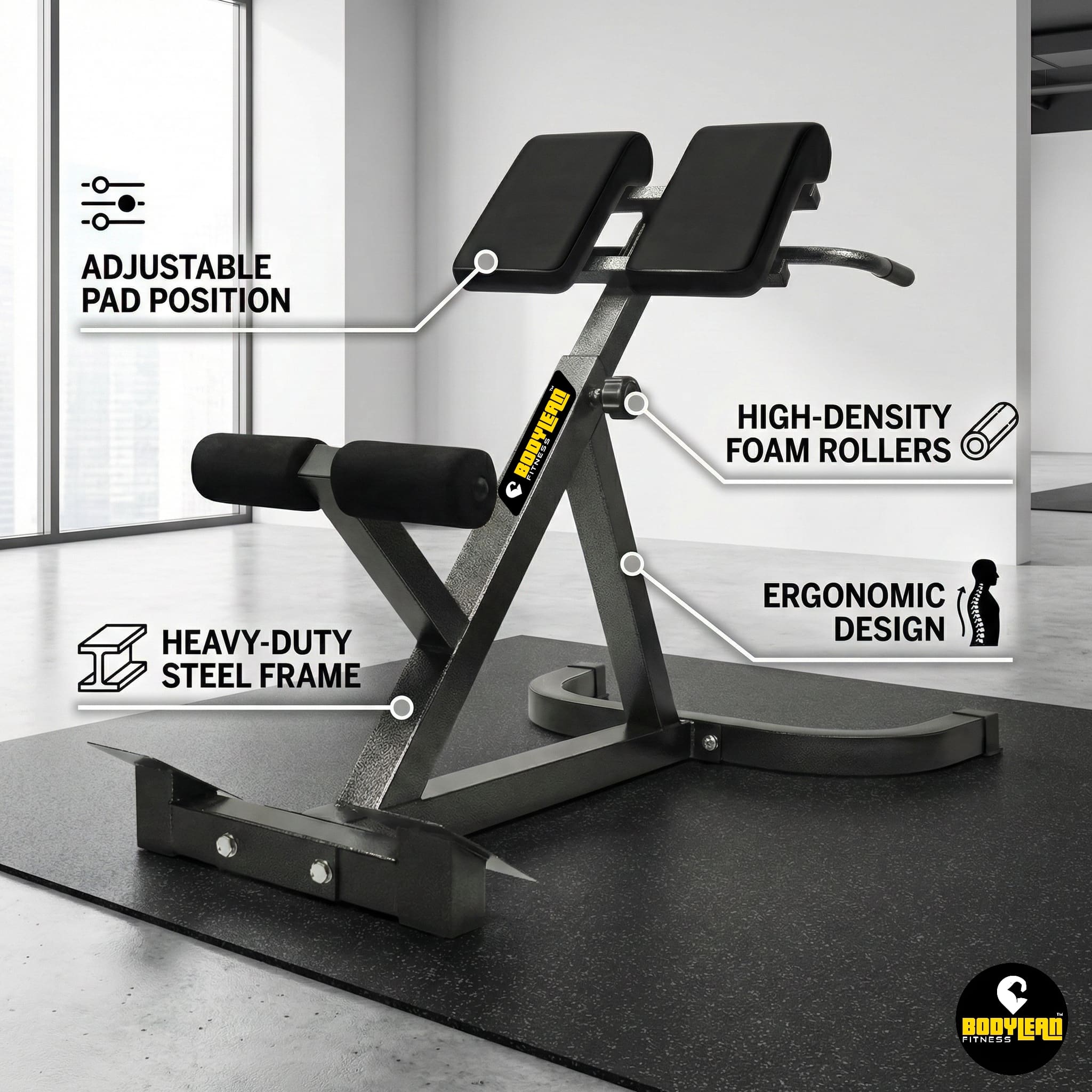 Roman Chair Back Extension Machine | BLB 701 | Adjustable ...