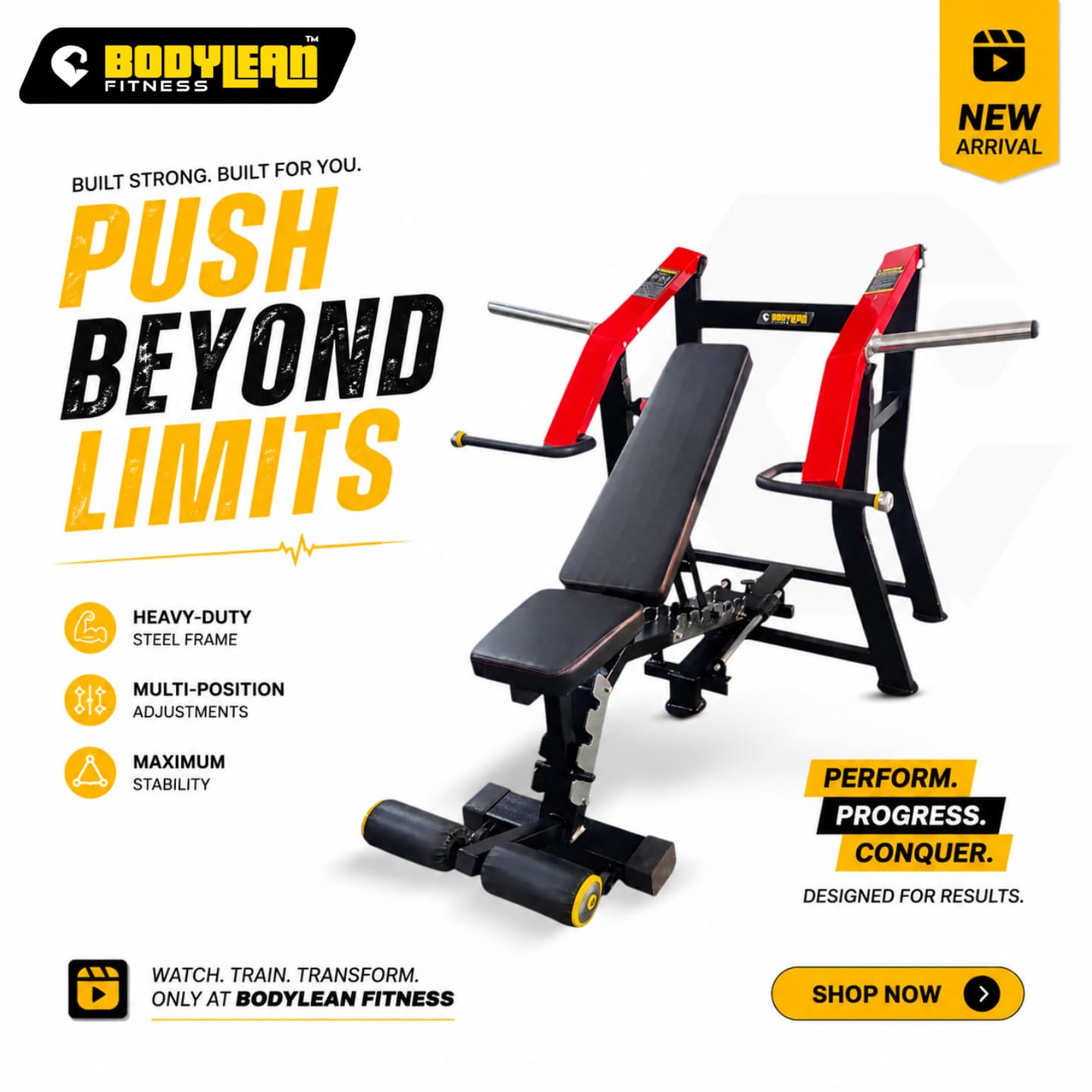 Adjustable Chest Press Machine ( Multi Press ) Commercial Plate Load ...