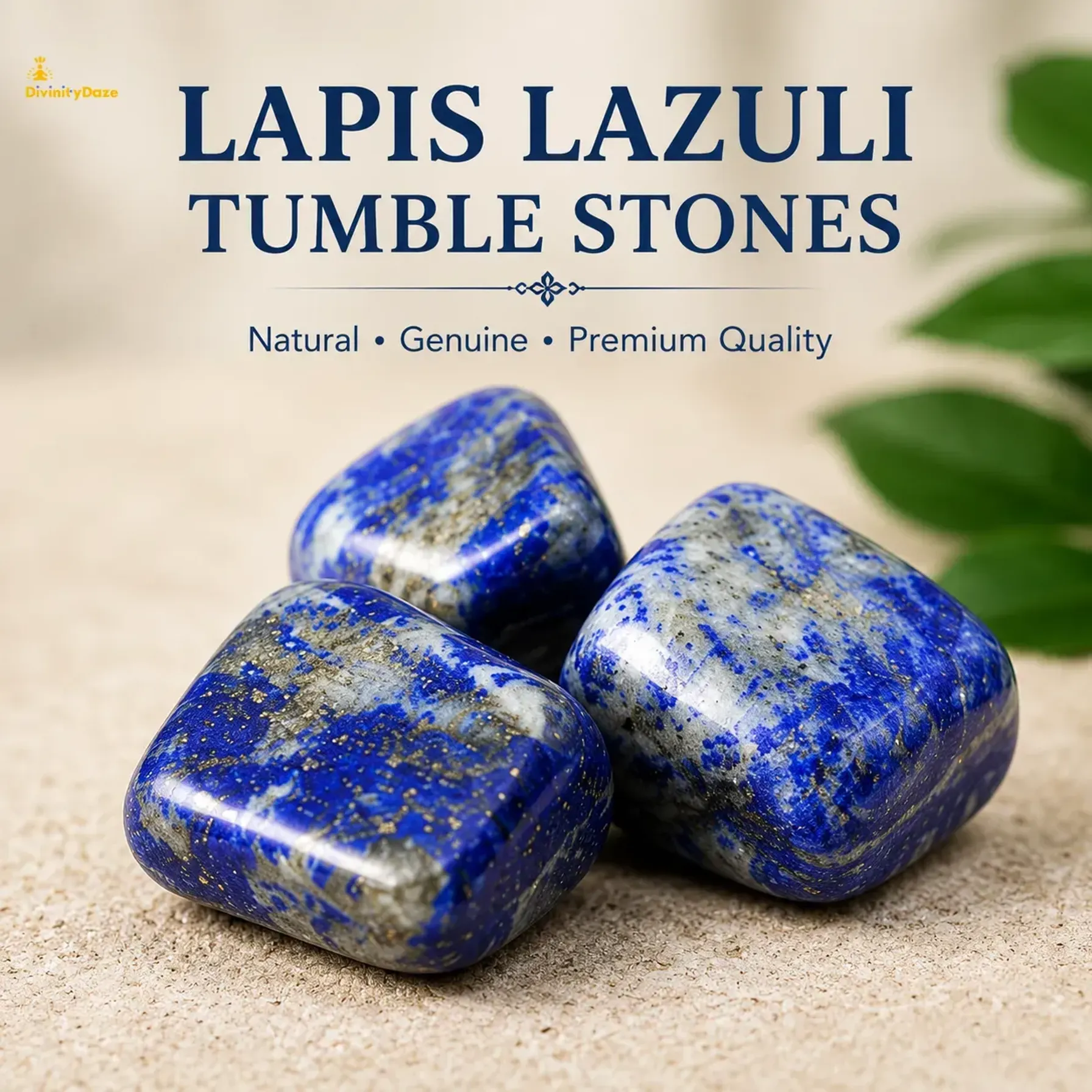 Lapis Lazuli Tumble Stones – Pack of 4 | Natural Crystal