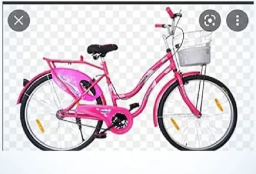 Pink colour ladies store cycle