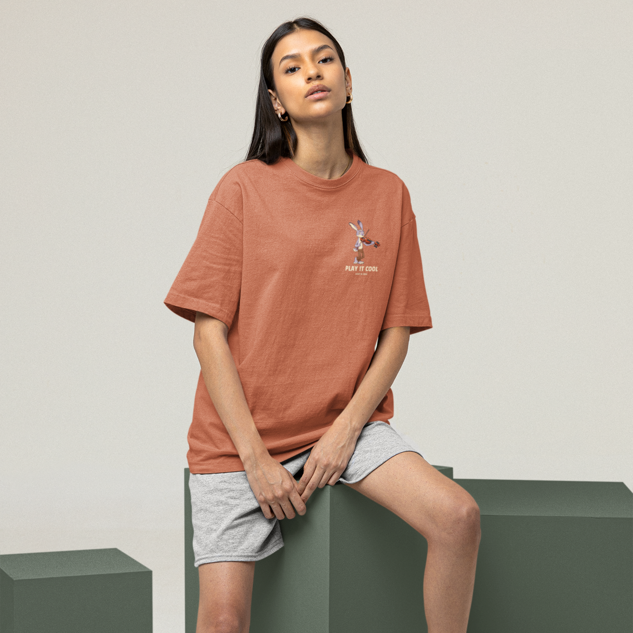 Play It Cool Unisex Oversized T-Shirt – Effortless Graphic