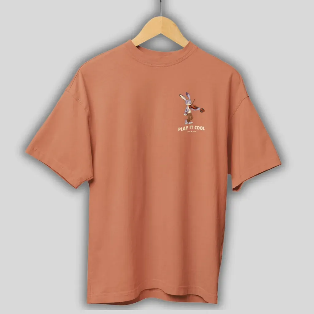 Tシャツ・カットソー [FRECKLE] printed raglan tee Rare Rabbit Articale Mens Vern Light Orange Cotton Polyester