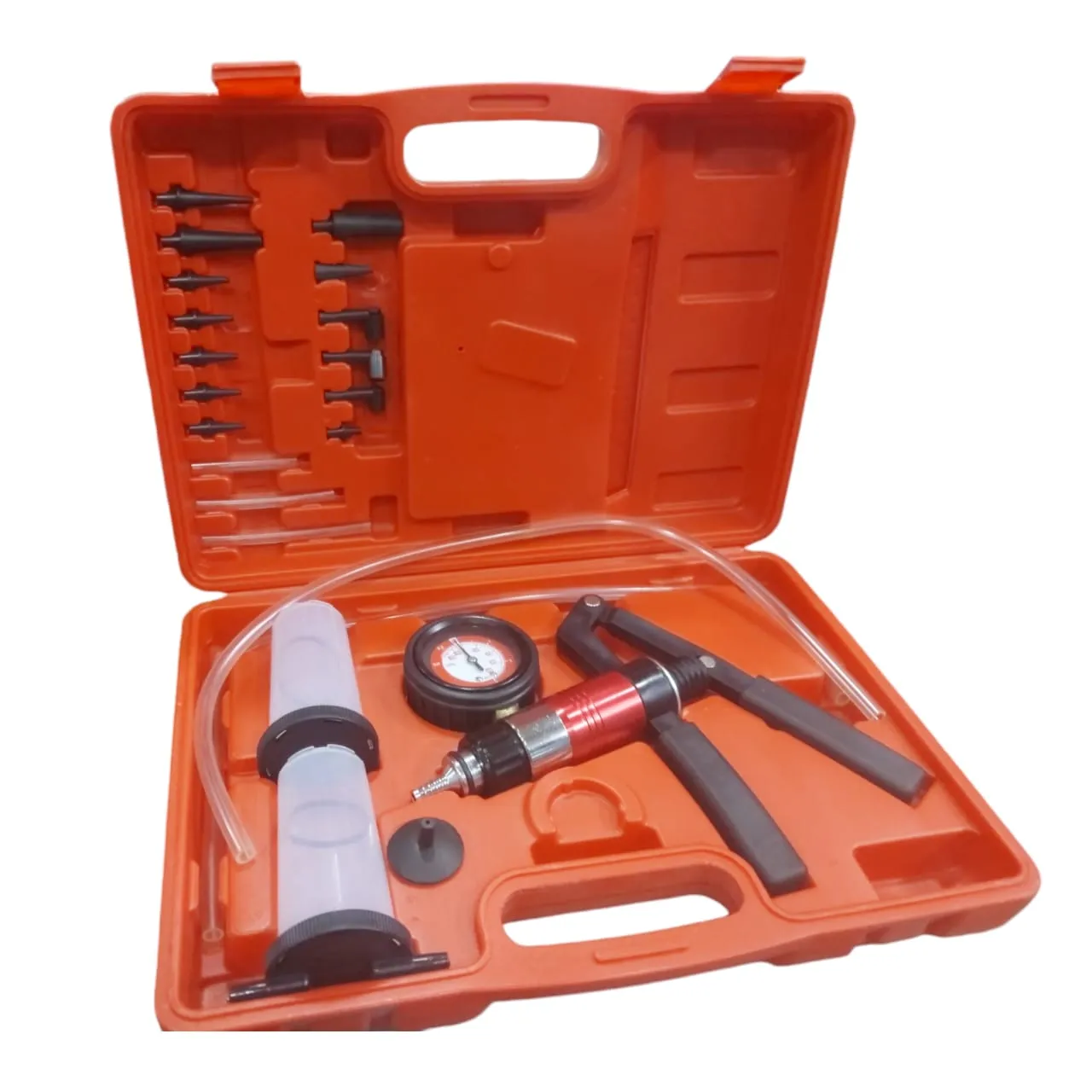 Hand Held Vacuum Pump Tester Set - Brake Fluid Bleeder & Bleeding Tool