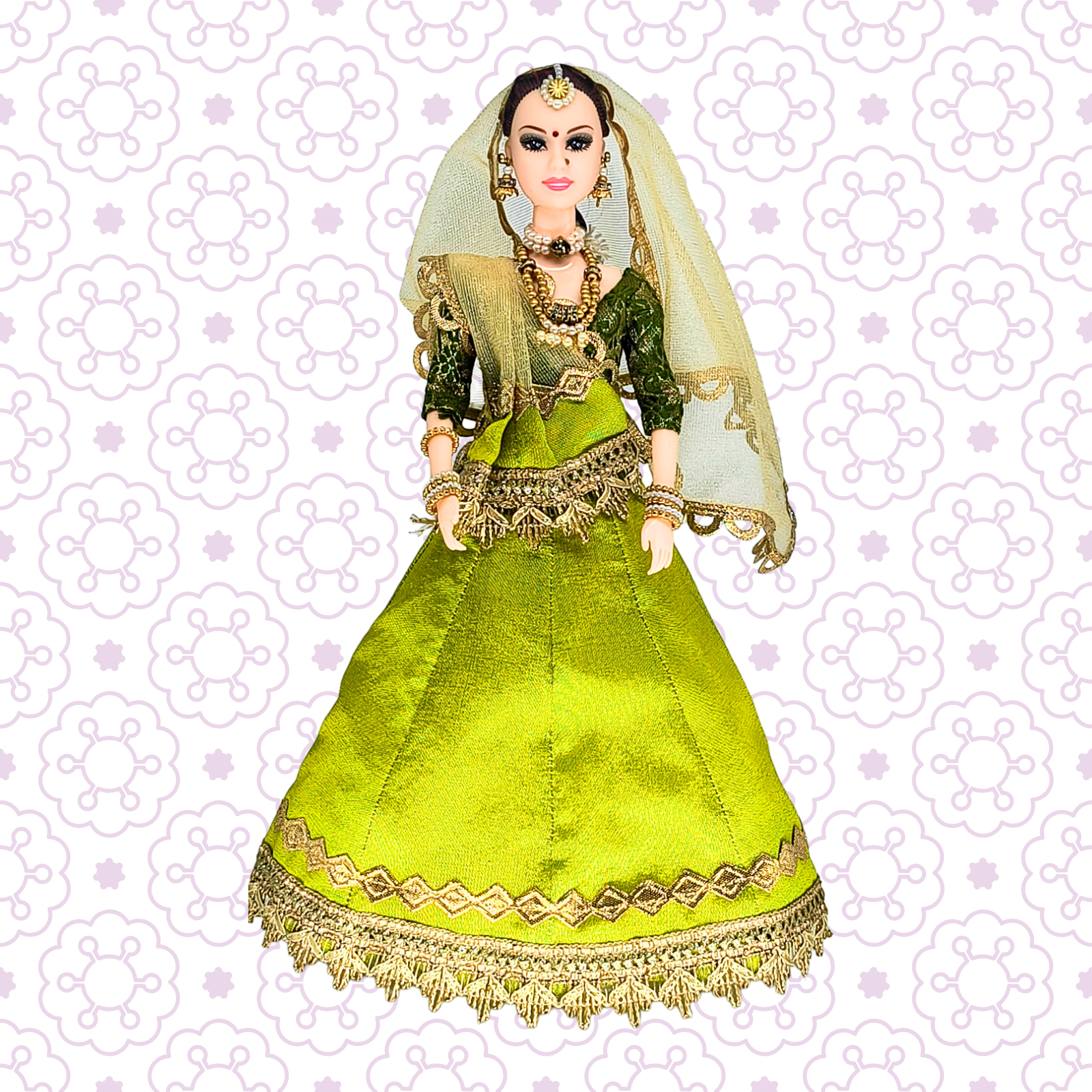 Aadya Indian Bridal Doll in Lehenga Meganta Lehenga for Bride
