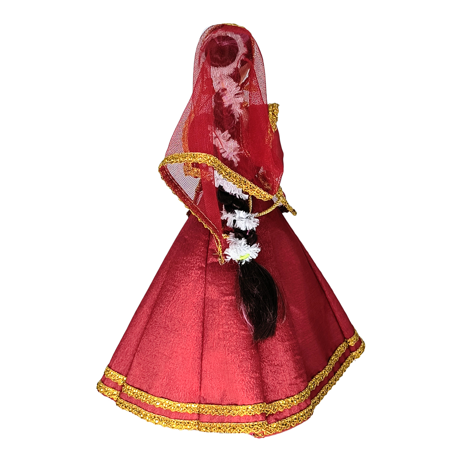 Meenal Indian Bridal Doll in Lehenga Maroon Lehenga for Bride
