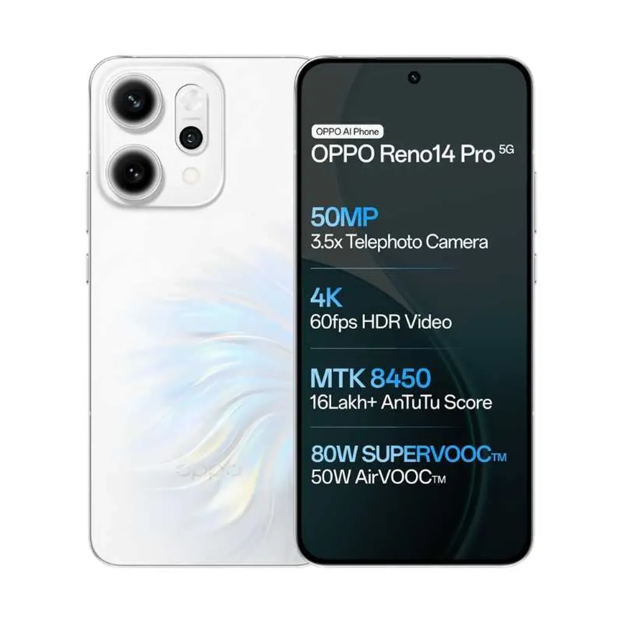 OPPO Reno14 Pro 5G Pearl White – 12GB RAM, 256GB | Price