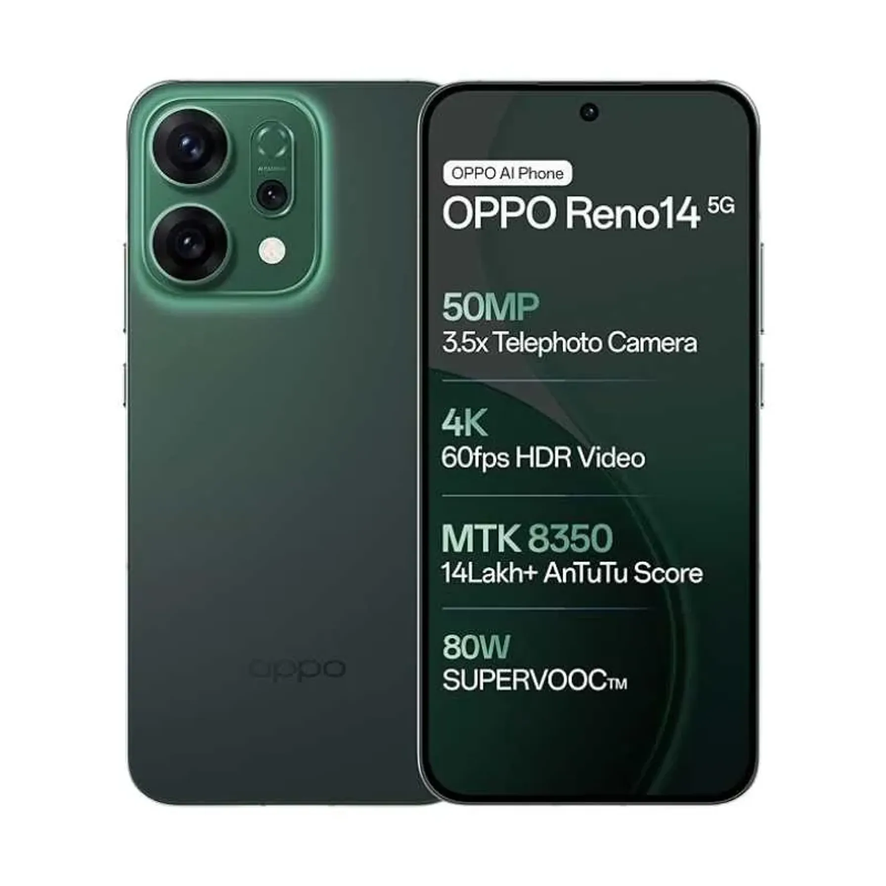 OPPO Reno14 5G Forest Green 12GB 512GB - Buy Now | Mana Mobiles