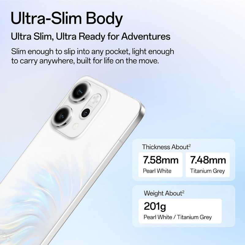 OPPO Reno14 5G Pearl White 8GB 256GB – Mana Mobiles