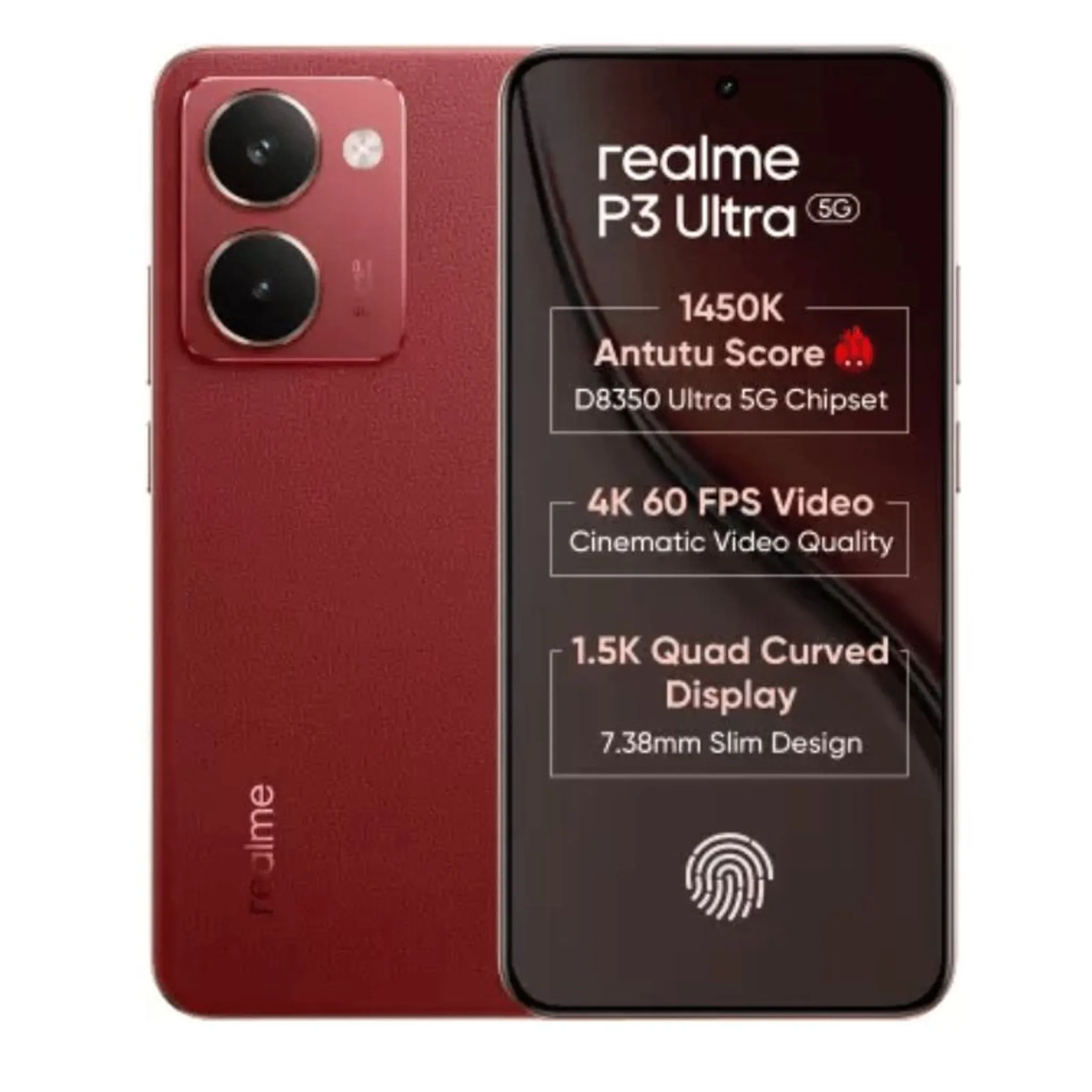 realme P3 Ultra 5G - Red, 12GB RAM, 256GB Storage