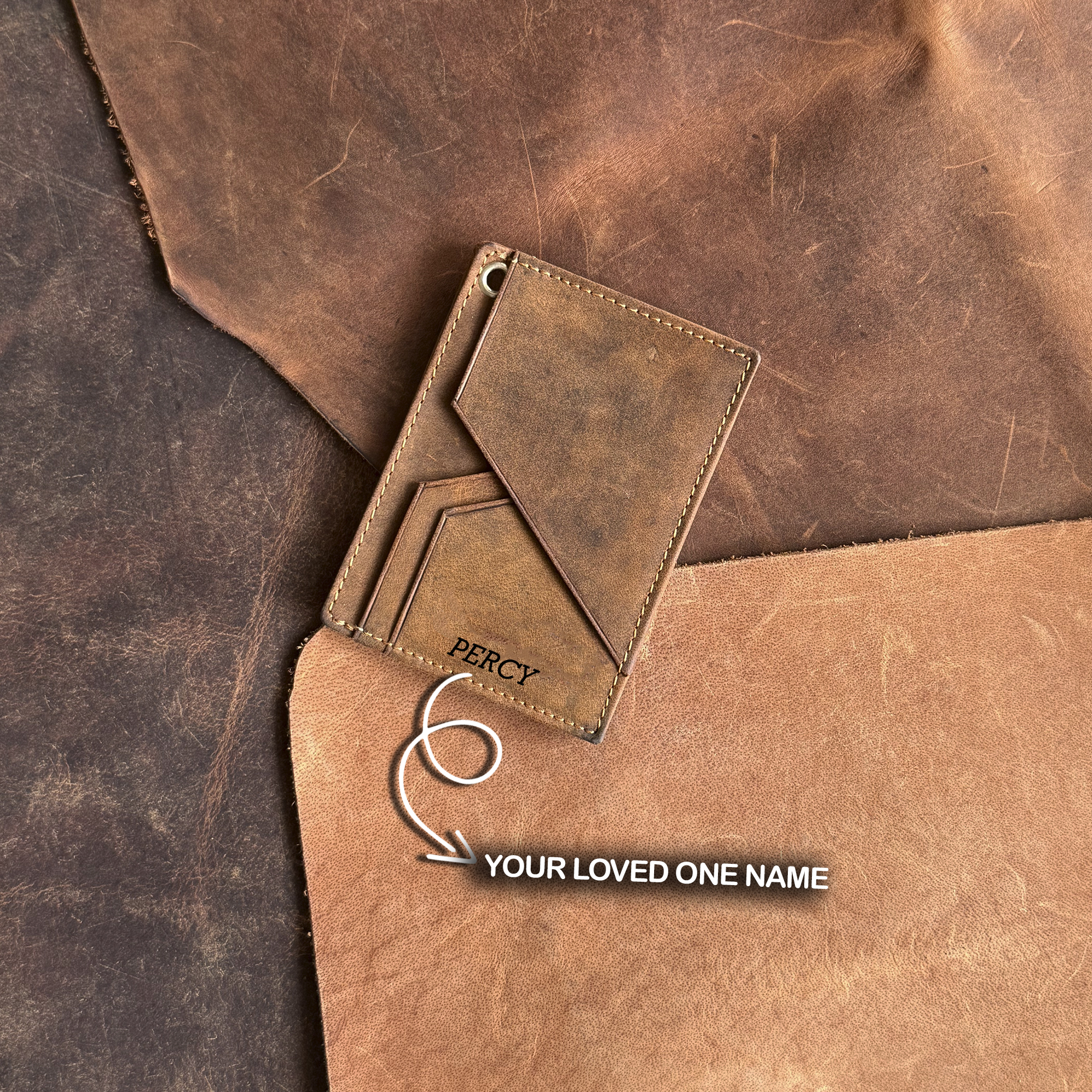 Personalized Leather RFID Wallet, Engraved Genuine Leather Custom Wallet, Anniversary Gift for Him, Husband, Boyfriend, Men, Father, Dad - UK