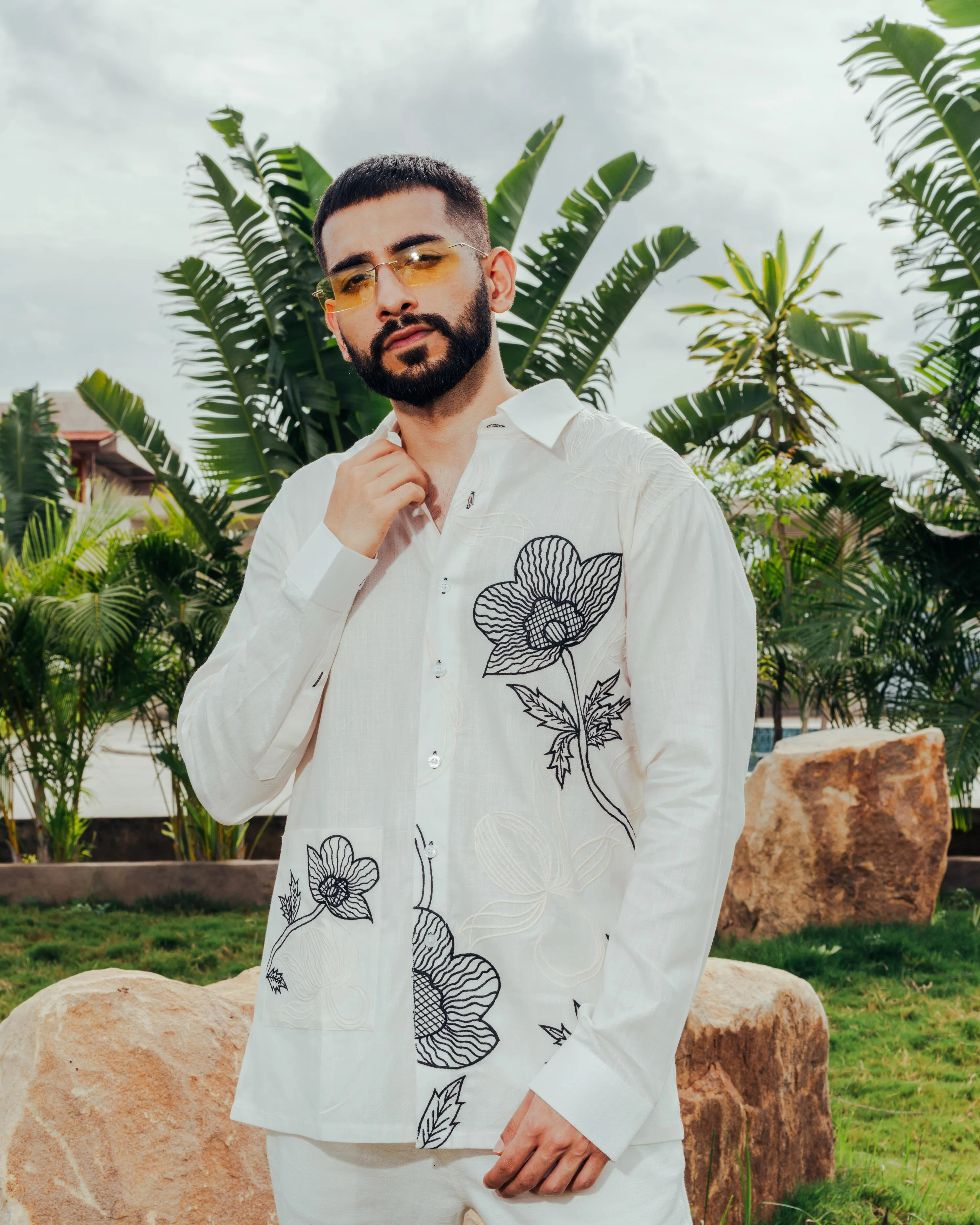 Buy Black Throne Weave White Linen Shirt for Men | Classic & Premium Linen Wear Buy Black Throne Weave White Linen Shirt for Men | Classic & Premium Linen Wear