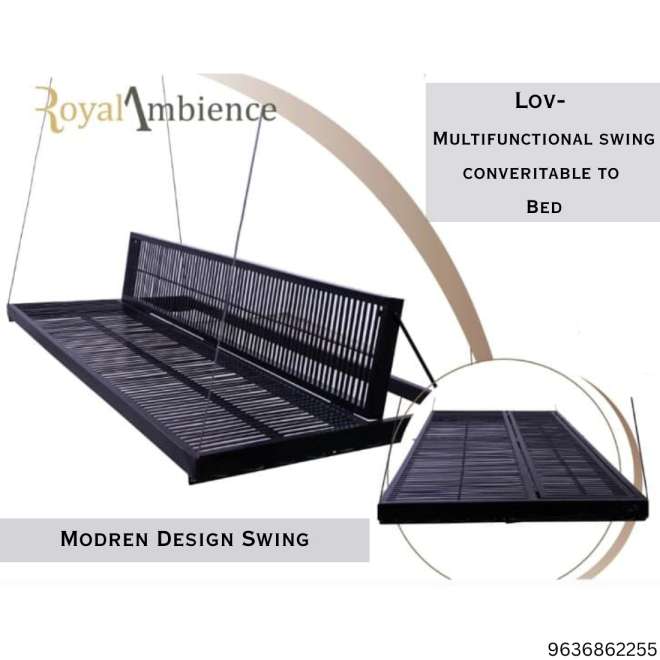 Iron Bed Cum Swing with Lift Wire Lov