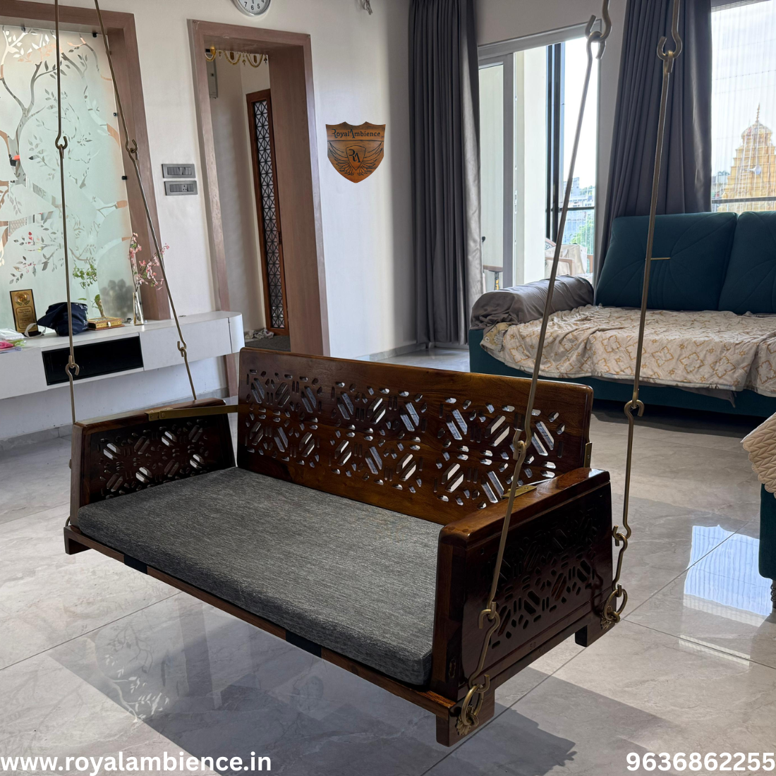 Wooden Reversible Swing/ Jhula for Living Room AVI